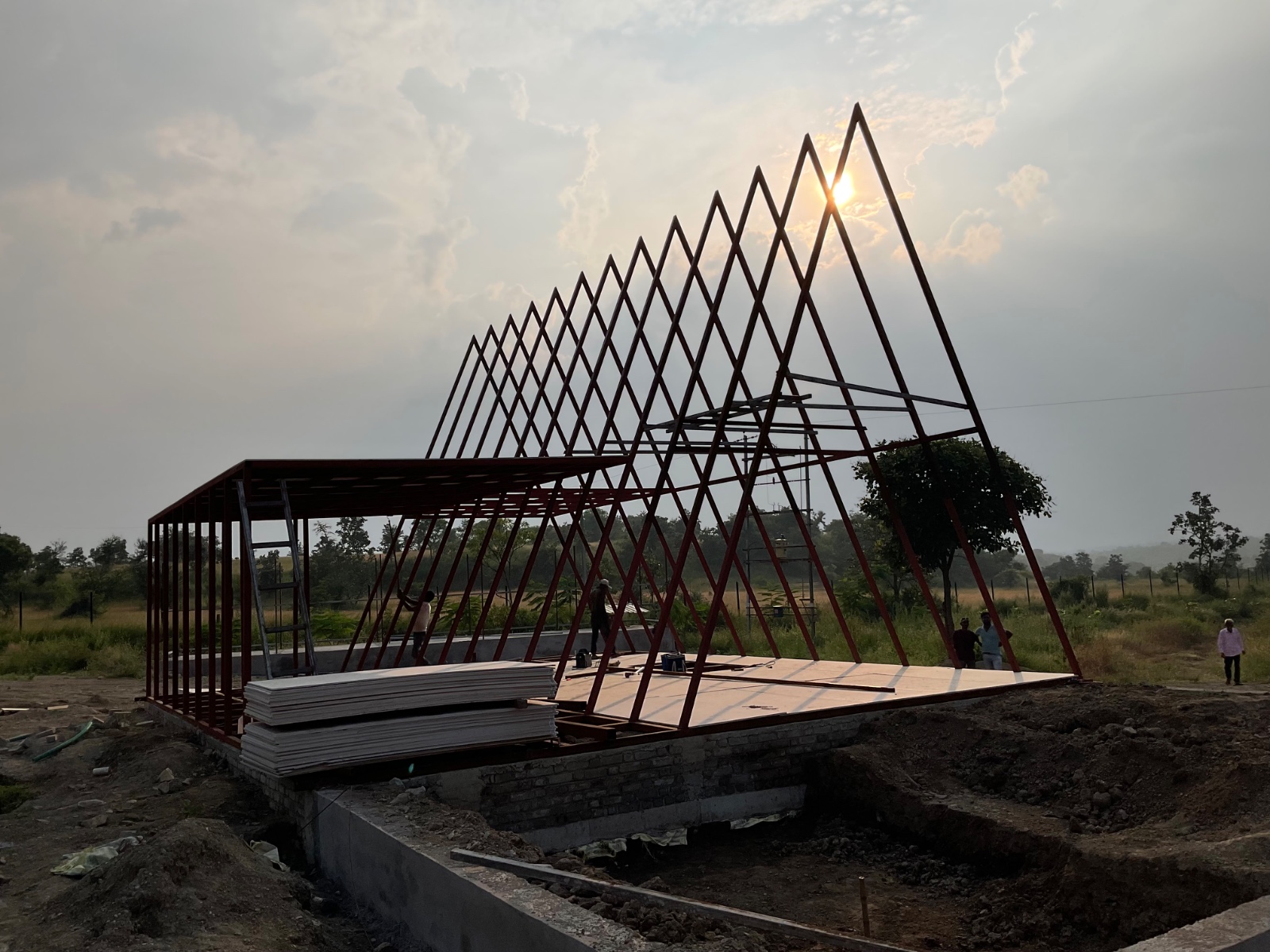A-frame framing construction stage